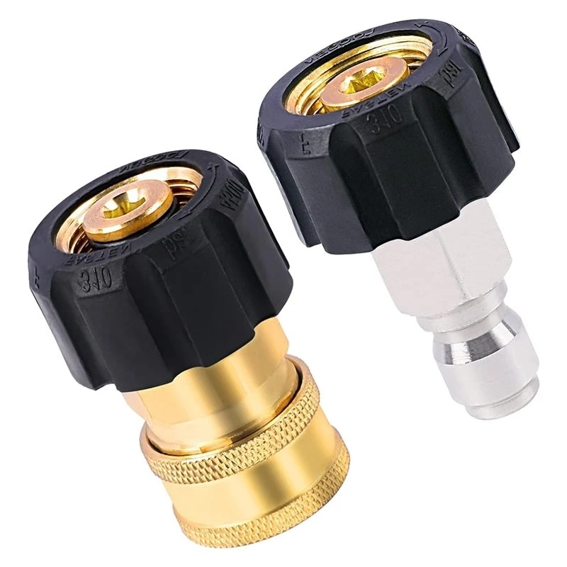 ABMO Hose Adapters Set,4500PSI Pressure Washer Adapter M22 14Mm To 3/8