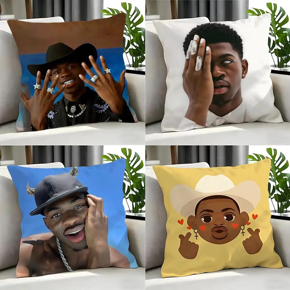 singer - Lil Nas X Cushion Cover Cushion Cover Set 4Pcs 50x50 45x45 40x40 Pillowcase Decorative Sofa Home Decor