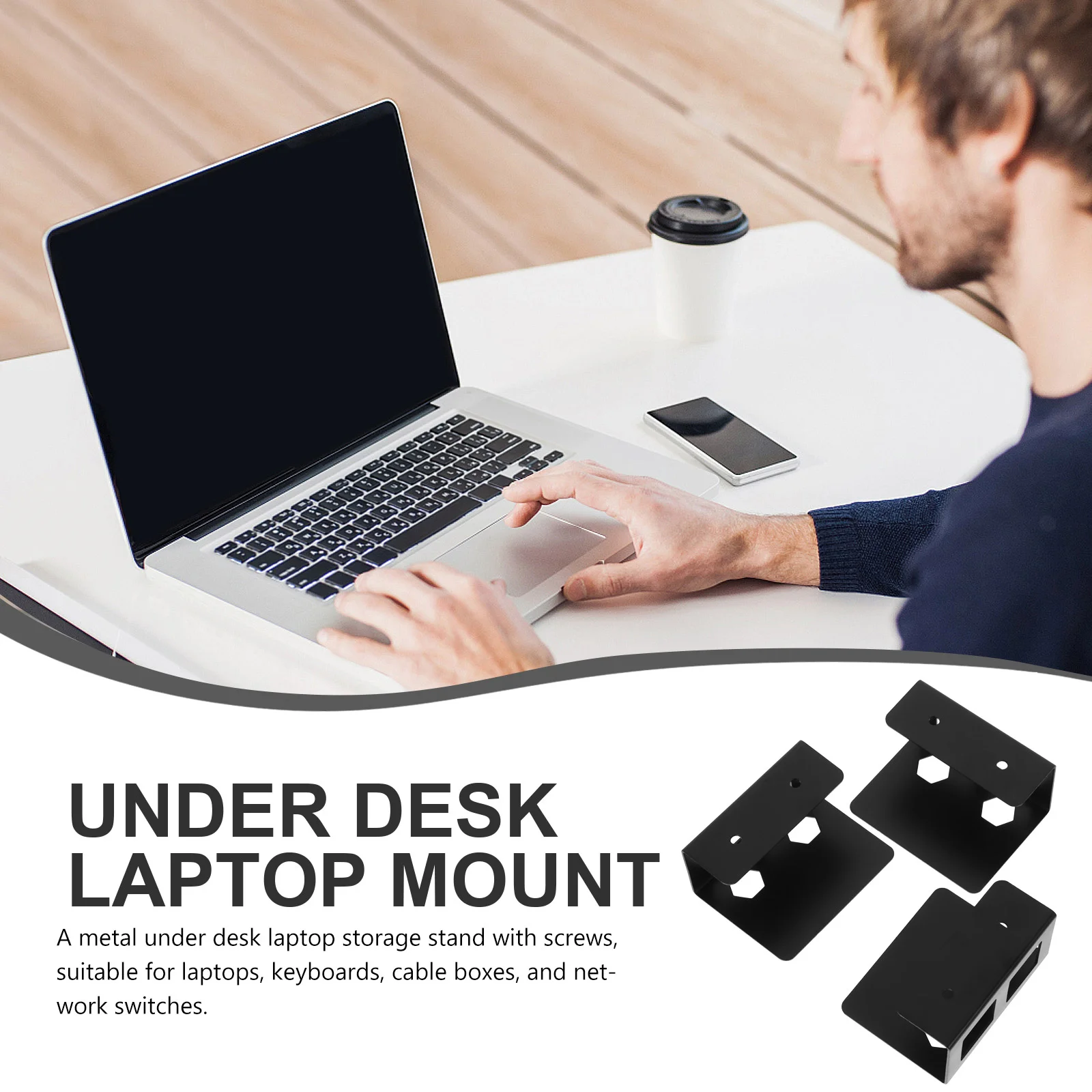 Under Desk Laptop Stand Bracket Tablet Storage Holder Support Lapdesk Keyboards Wall-mounted Accessories Eva