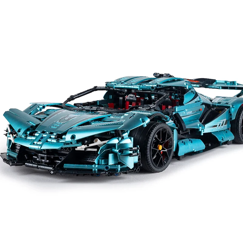 GULY 10612 MOC High-Tech RC Super Racing Hypercar Model Electroplate Building Blocks Bricks Puzzle Toy Christmas Gifts For Kids