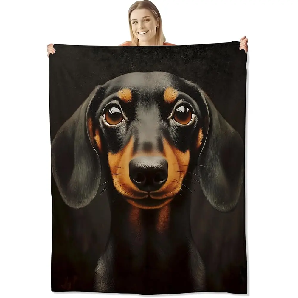 

Dachshund Blanket For Kids Adults, Dachshund Flannel Throw Blanket, Dachshund Decor Lightweight Warm Soft For Sofa Couch Bed