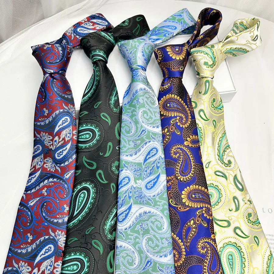 European and American Retro Flowers Male Ties 7cm Men Tie Formal Wear Business Casual Groom Wedding Banquet Necktie