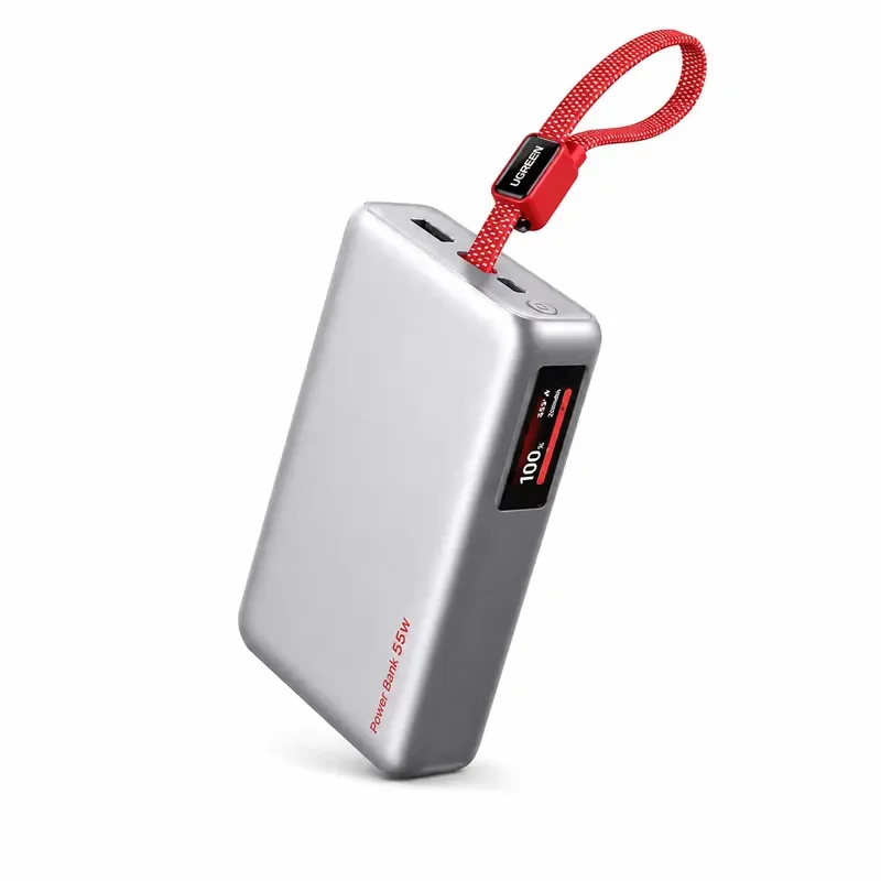Brand For UGREEN 20,000mAh 55W Power Bank with Built-in Cable, Fast Charging Portable Battery, 3C Certified Travel Charger