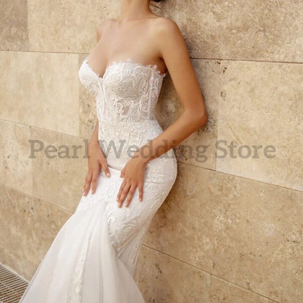 Abito da sposa Cape Sweetheart Mermaid Appliques di fascia alta abiti da sposa in due pezzi abiti da sposa squisiti e splendidi