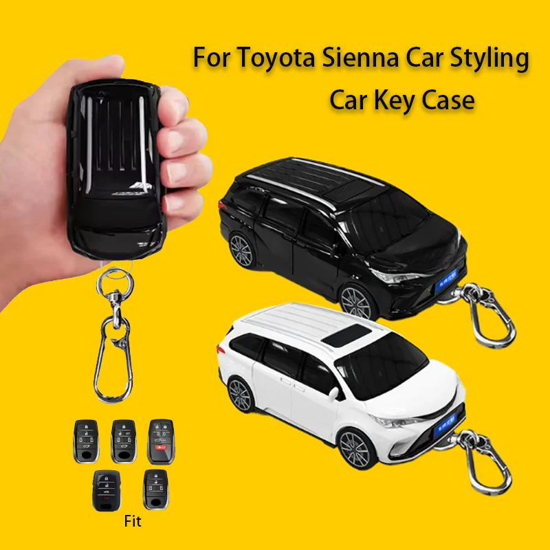 For TOYOTA Sienna Vehicles Vellfire Alphard PREVIA Voxy 2023 2024 3 4 5 6 Button Smart Remote Car Key Case Cover Fob Accessories