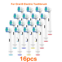 16pcs/Set For Oral-B Sonic Electric Toothbrush Replacement Brush Heads Fit Advance Power/Pro Health/Triumph/3D Excel/Vitality