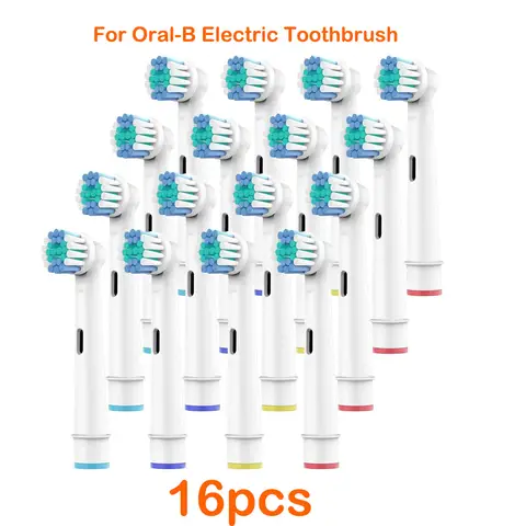 Oral-B 소닉 전동 칫솔 교체용 브러시 헤드용 16개/세트 Advance Power/Pro Health/Triumph/3D Excel/Vitality