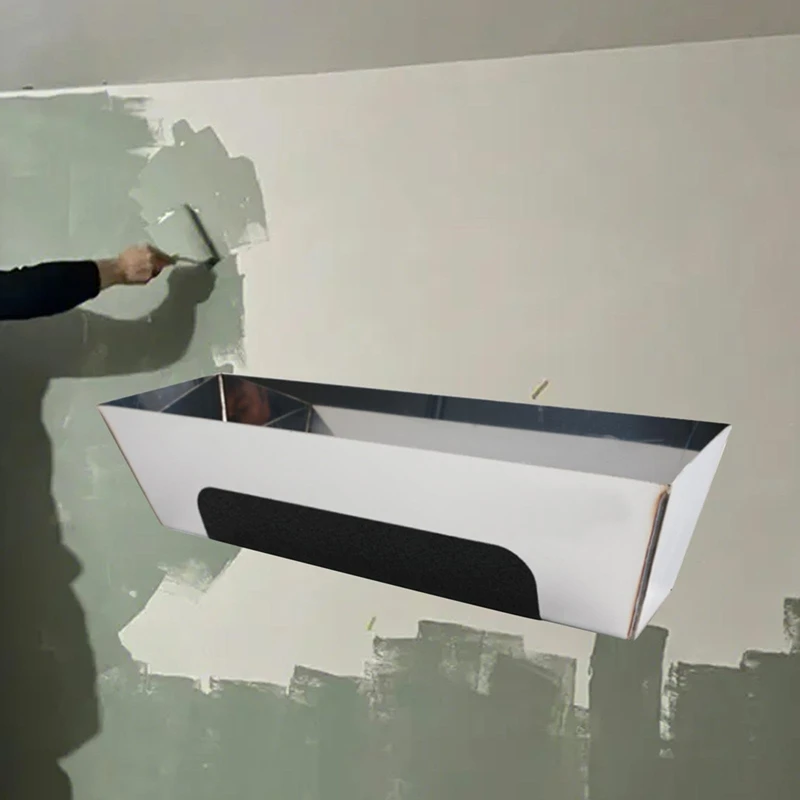 Y49a-com almofada, bandeja de lama de aço inoxidável, impermeável, suave, resistente, antiderrapante, para drywall, bandeja de lama, para gesso