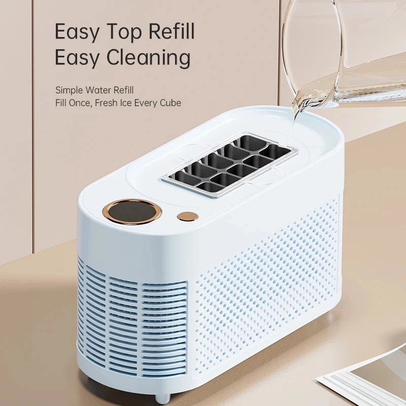 Picture 4: Mini Small 10 Ice Cubes Ice Maker Portable Car Refrigerator 12V/220V Car Cube ice Automatic Ice Making Box For Car Home Camping