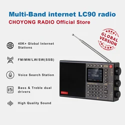 CHOYONG LC90 Radio Multi-Band Smart Internet Radio (GLOBAL VERSION) WIFI/4G AM/FM,SSB,Longwave&Shortwave Radio Receiver CHOYOUNG