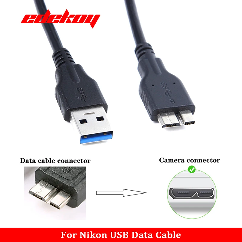 UC-E14 UC-E22 USB3.0 Cabo De Dados para Nikon D5 D500 D850 D800 D800E D810 D810A Câmera