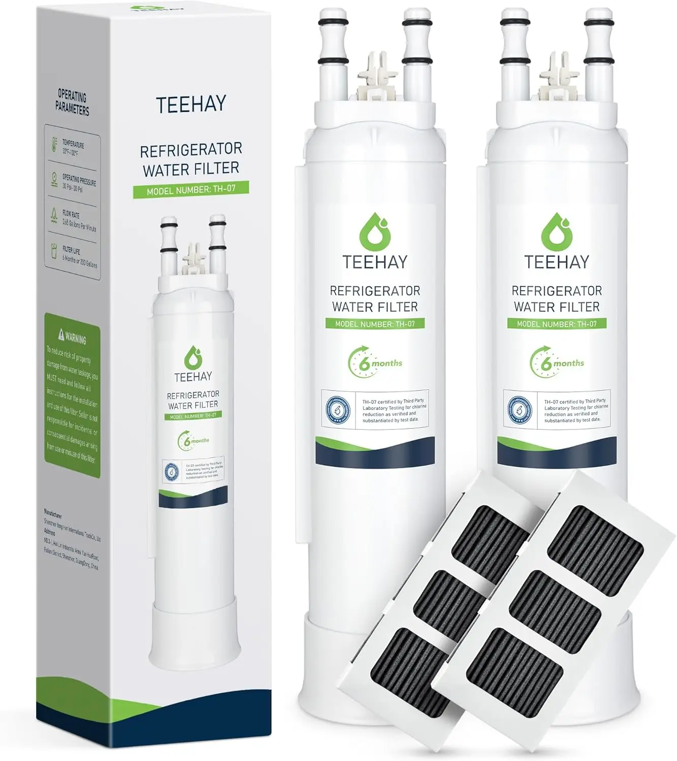 

Комбинированный фильтр для воды и воздуха, совместимый с Frigidaire, для моделей FRSS2323AD, FRSS2623AB, 2 шт.