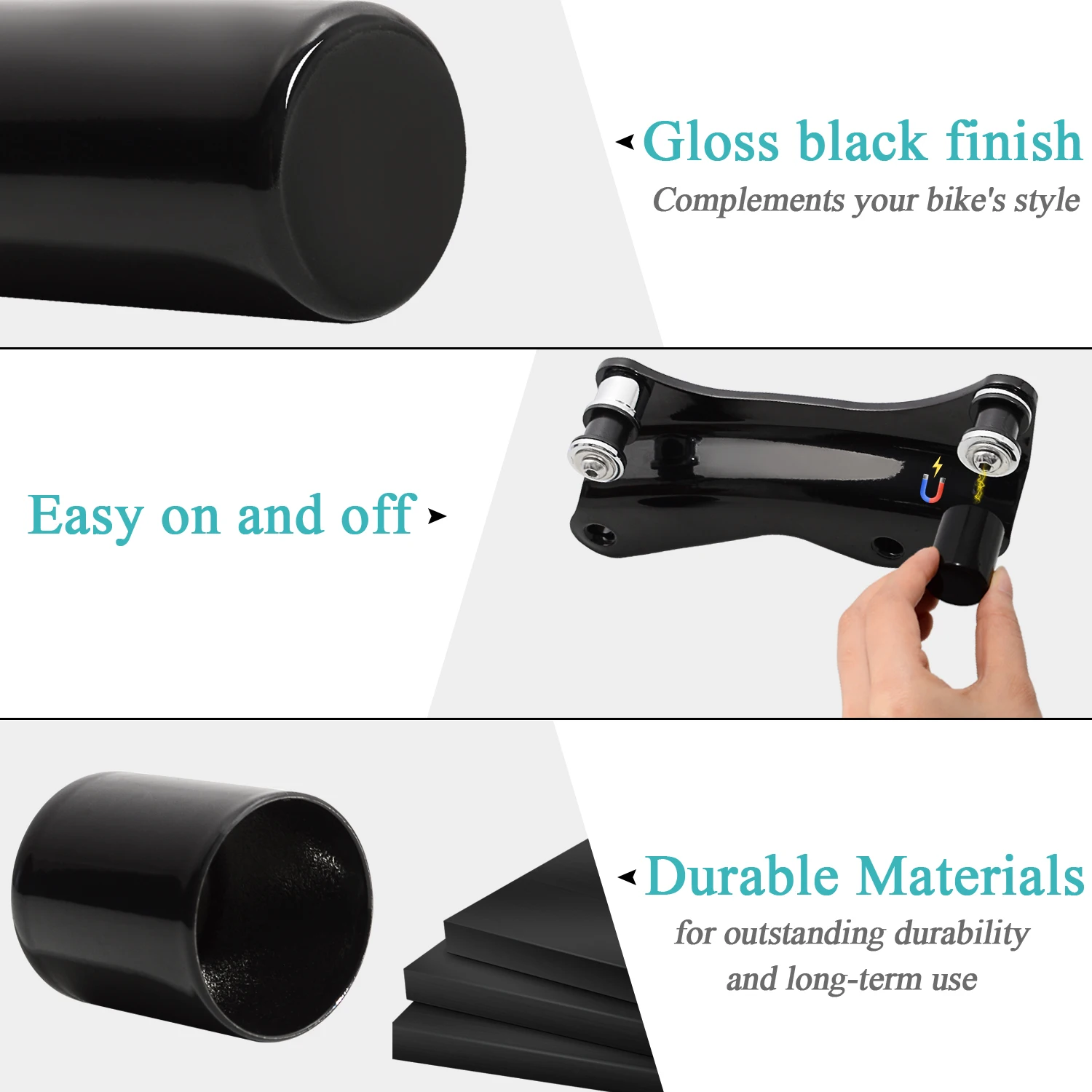 دراجة نارية 4 قطع غطاء مغناطيسي لغطاء نقطة الإرساء للأجهزة المغناطيسية أسود/كروم لغطاء مغناطيسي لـ Harley Davidson Touring CVO Road King Electra Glide Street Glide Road Glide 2009-2025