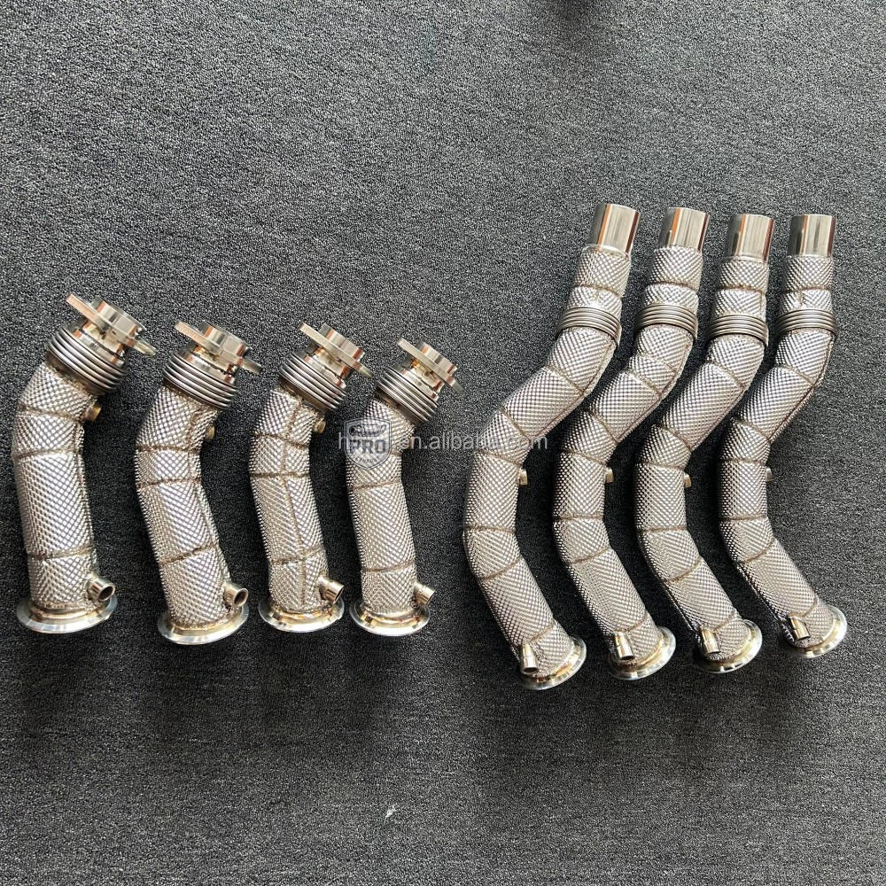

PRO Free Flow Downpipe for BMW M3 M4 F80 F82 3.0T 2014-2019 With Heat Shield Exhaust Stainless Steel Car Exhaust System