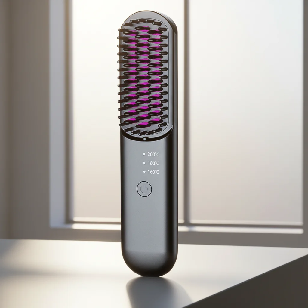 Smart Library Hot Sale Heated Straight Hair Comb Portable Iron LCD Display Curling Straightening Home Styling Comb Electric Powe