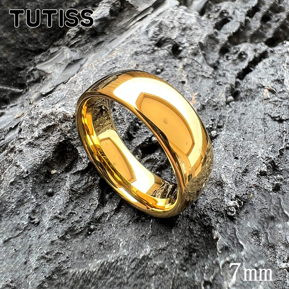 TUTISS 2/3/4/5/6/7/8/10mm The Most Popular Tungsten Engagement Wedding Band Men Women Golden Ring Shiny Polished Comfort Fit