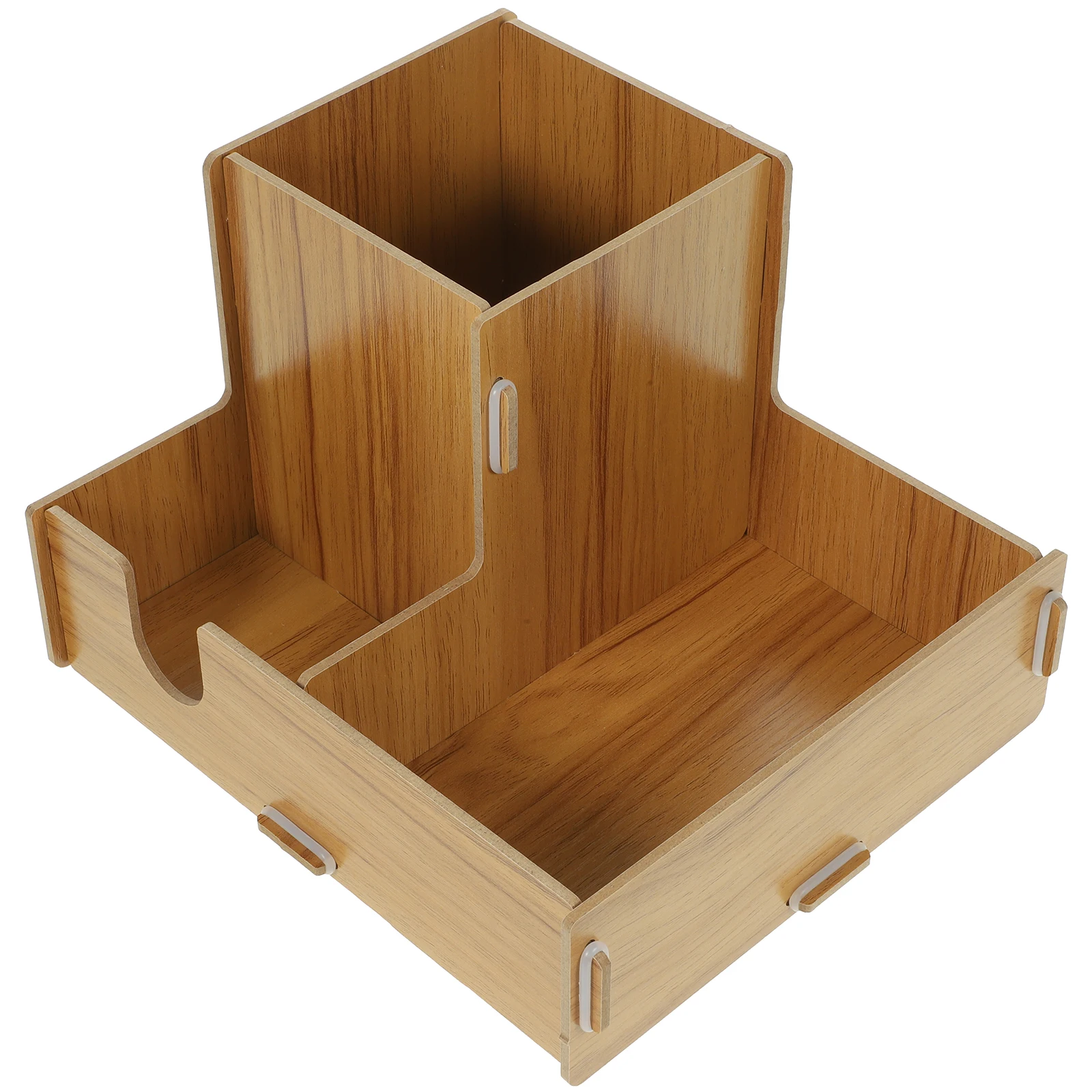 

Wooden Coffee Station Organizer Countertop Paper Holder Household Desktop Dispenser Smooth Edges Office Accessories Cup Stand