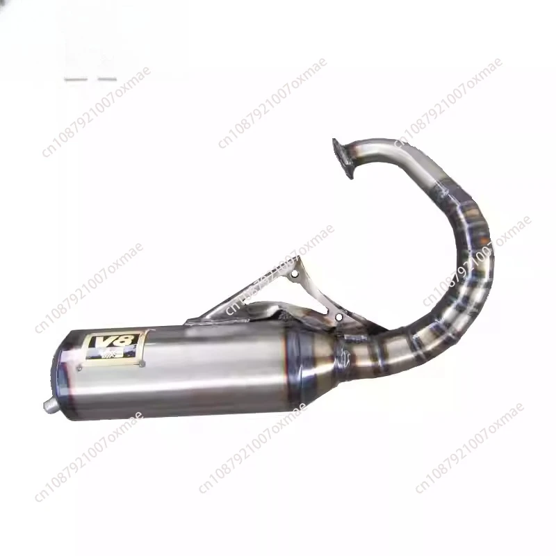 Suitable for DIO50 AF18 AF27 AF28 V8 exhaust pipe half set 70-90CC model W005 manual pipe image 2