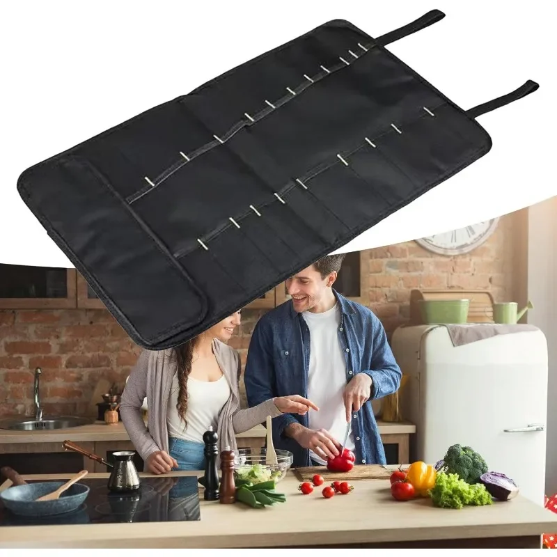 Roll Tool Bag Portable Folding Tool Storage Folding Repair Wrench Multifunctional Case Holder Pocket Heavy Duty Nylon Chefs