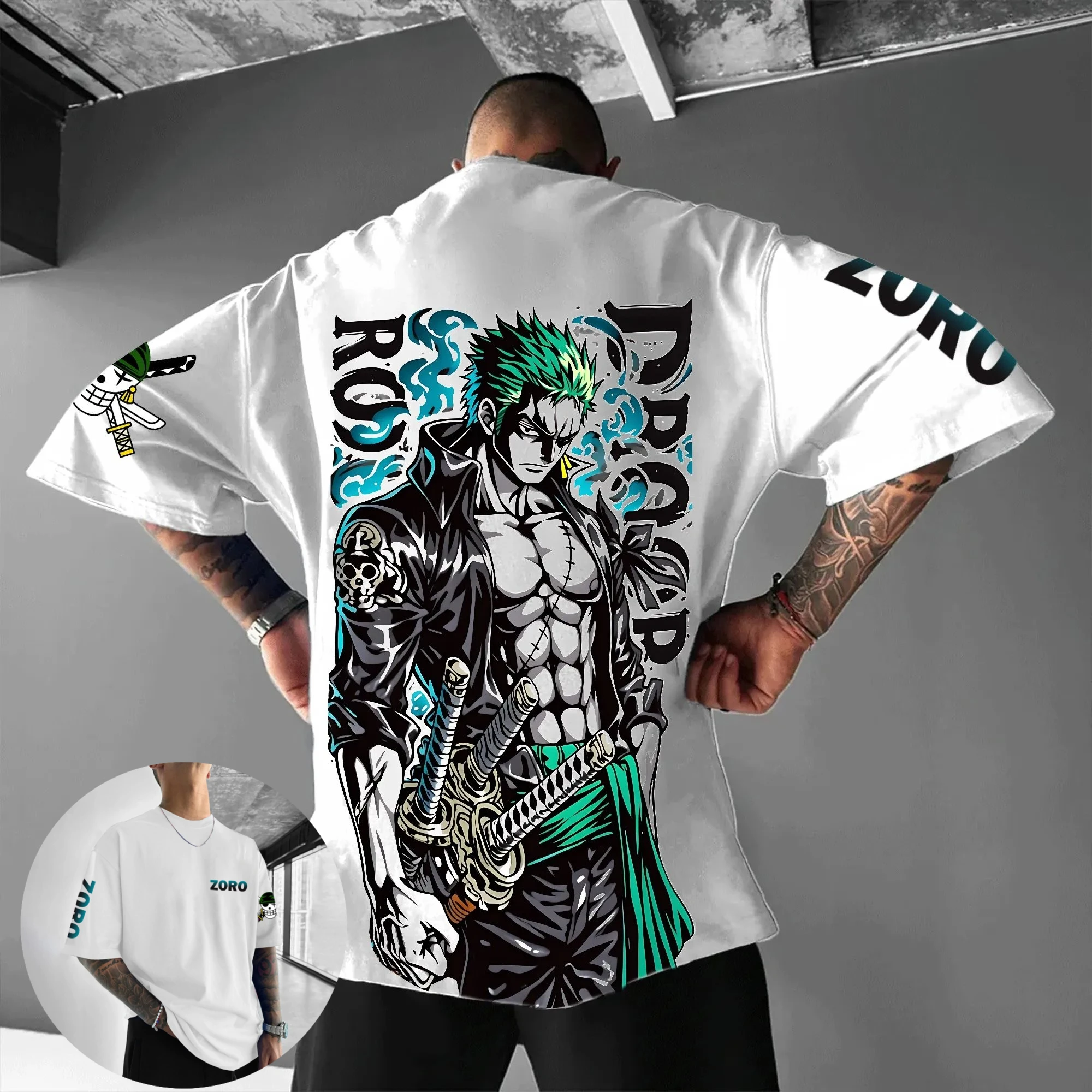 

2025 new anime ONE PIECE T-shirt Kids/AdultsY2K street fashion casual quick-drying oversized top