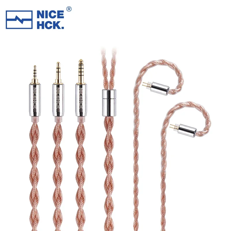 NiceHCK EarlOFC 5N OFC+5N Silver Plated OFC Earbud Upgrade HIFI Cable 3.5/2.5/4.4mm MMCX/0.78mm 2Pin for Bravery Winter Blessing