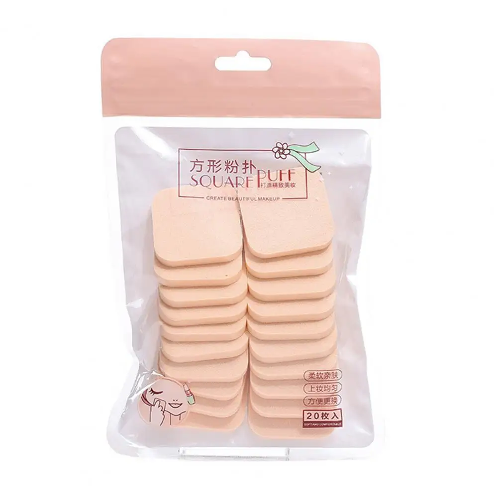 20Pcs/Set Delicate Concealer Foundation Professional Puff Breathable Makeup Puff Cosmetic Women Blender Puff for Female