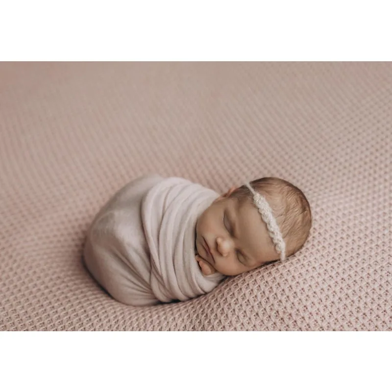 غلاف مطاطي لحديثي الولادة من الأنجورا - قماش محبوك ناعم لدعائم التصوير الفوتوغرافي #3