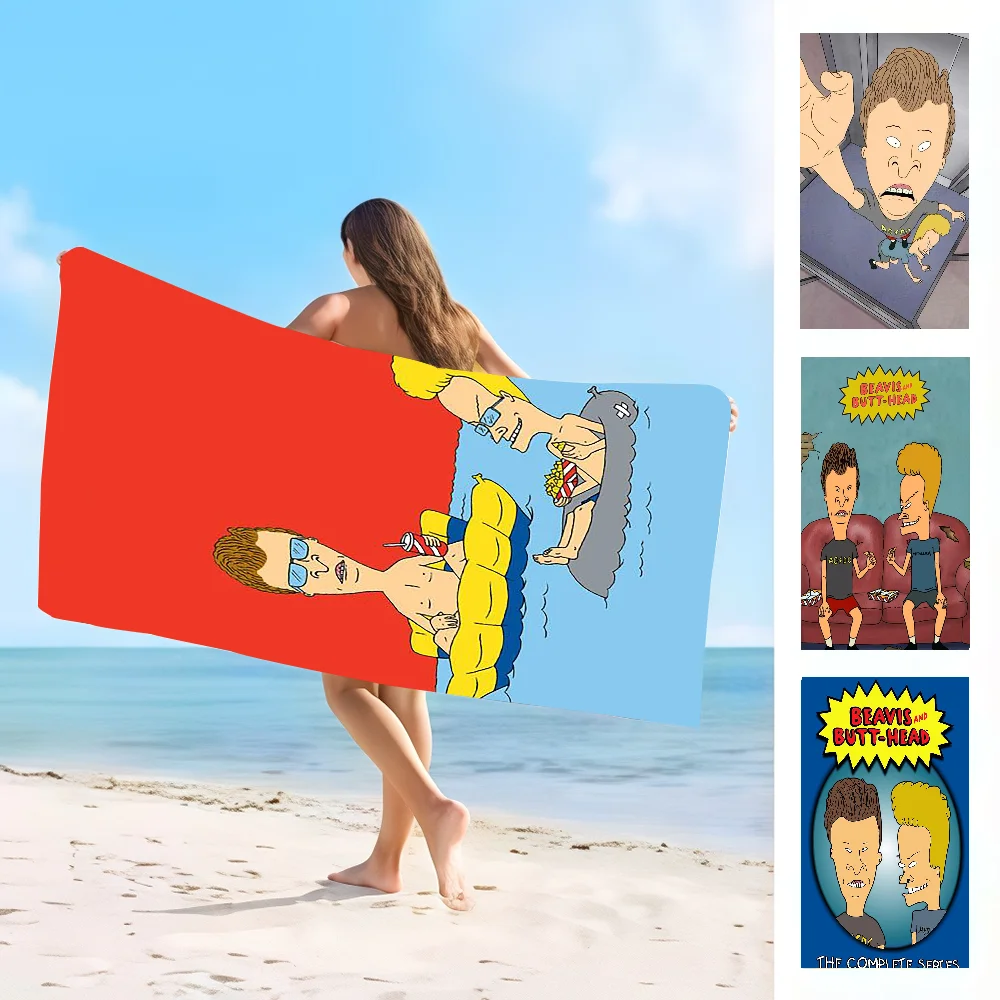 

Funny cartoon Beavis and Butt-Head Towel Absorbent microfiber beach towel，quick drying, for swimming, camping, yoga