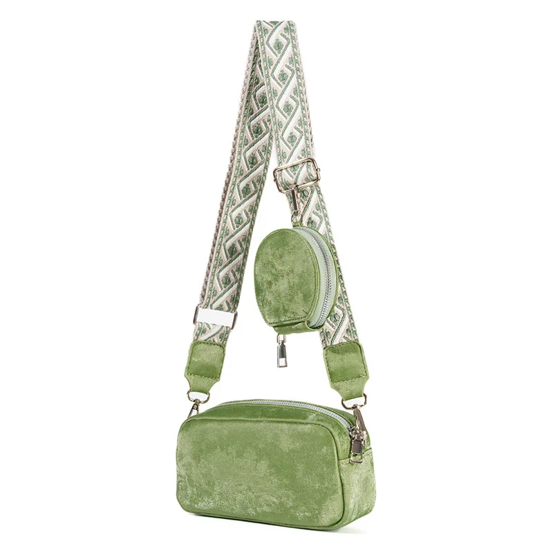 

Pastel Color Women's Crossbody Bag - Adjustable Wide Strap Mother-Daughter Matching Phone Purse