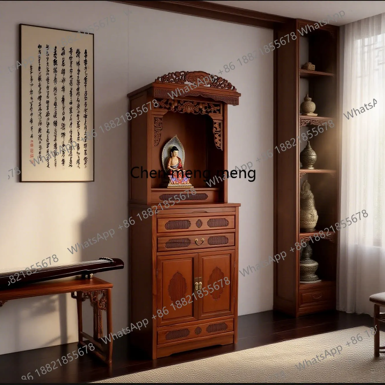 mahogany solid wood buddhist niche altar table altar cabinet guanyin  r home standing cabinet god of wealth cabinet