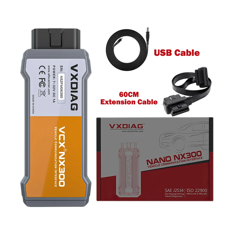 VG NANO 300 ADV　14P VXDIAG VCX NANO NX300 OBD2 Diagnostic Tools 2014D DICE j2534 ECU