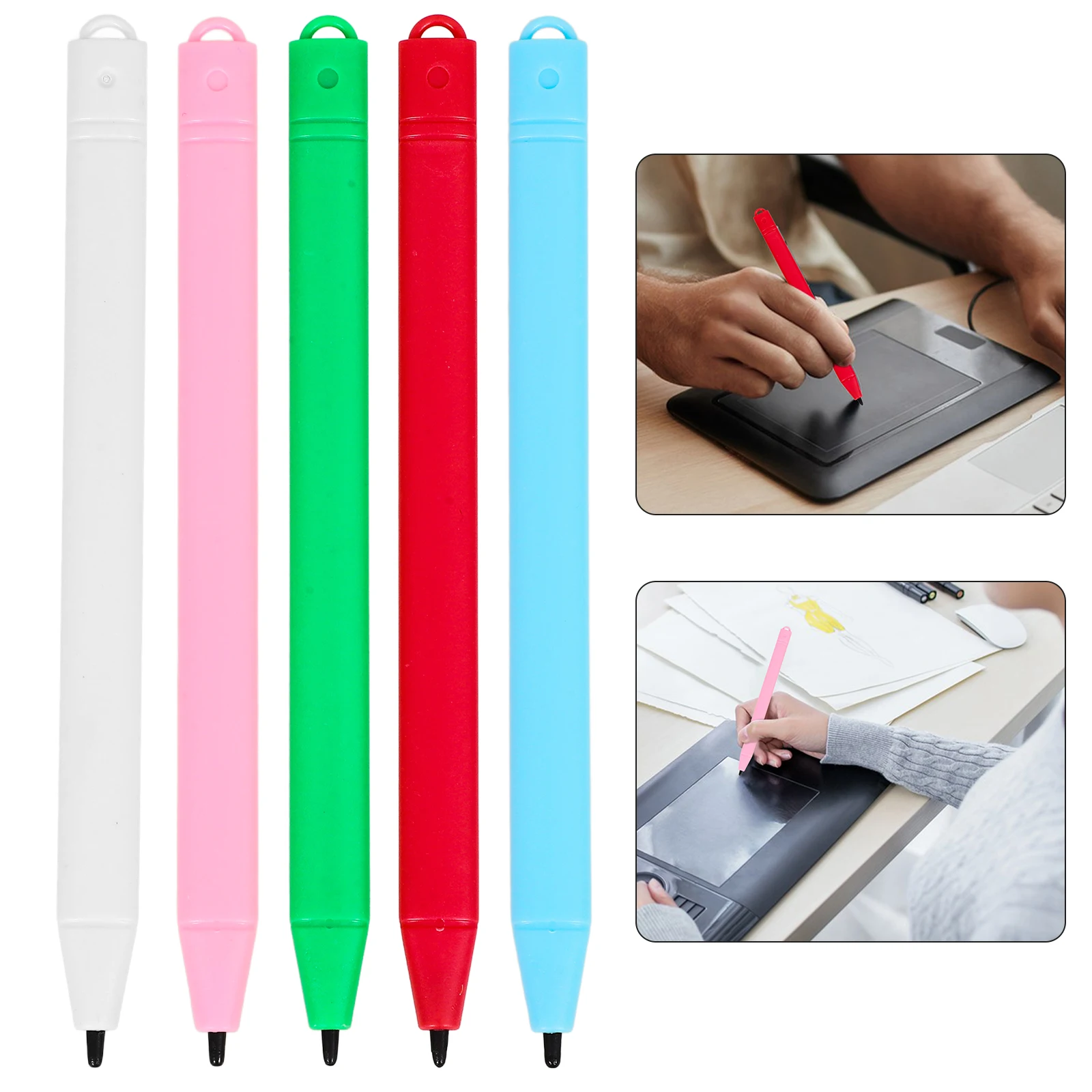 5 Pcs LCD Tablet Pen Drawing Replacement Writing Stylus for Touch Screens Conductive Rubber Digital