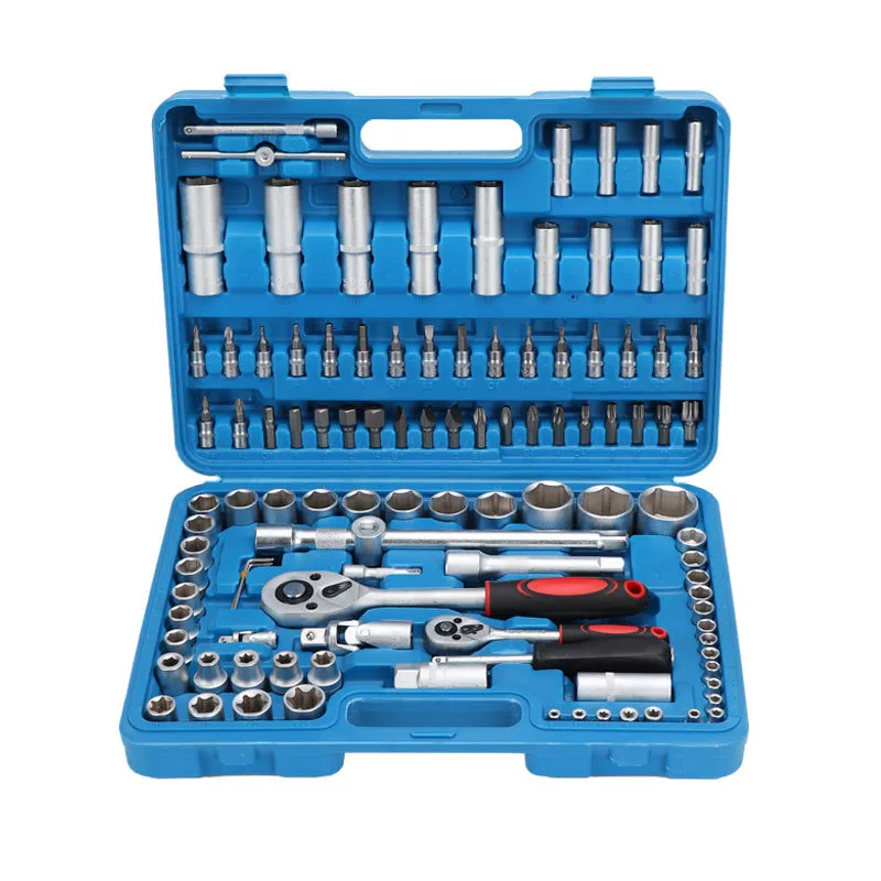 

New Multifunctional 108 Piece Socket Ratchet Wrench Set Hardware Toolbox Repair Tool Parts