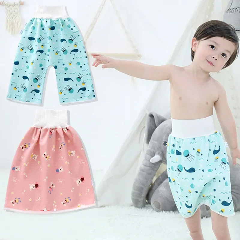 0-10T Children Baby Diapers Toddler Training Pants High Waist Diaper Nappy Shorts Leak-proof Potty Training Sleeping Bed Skirts