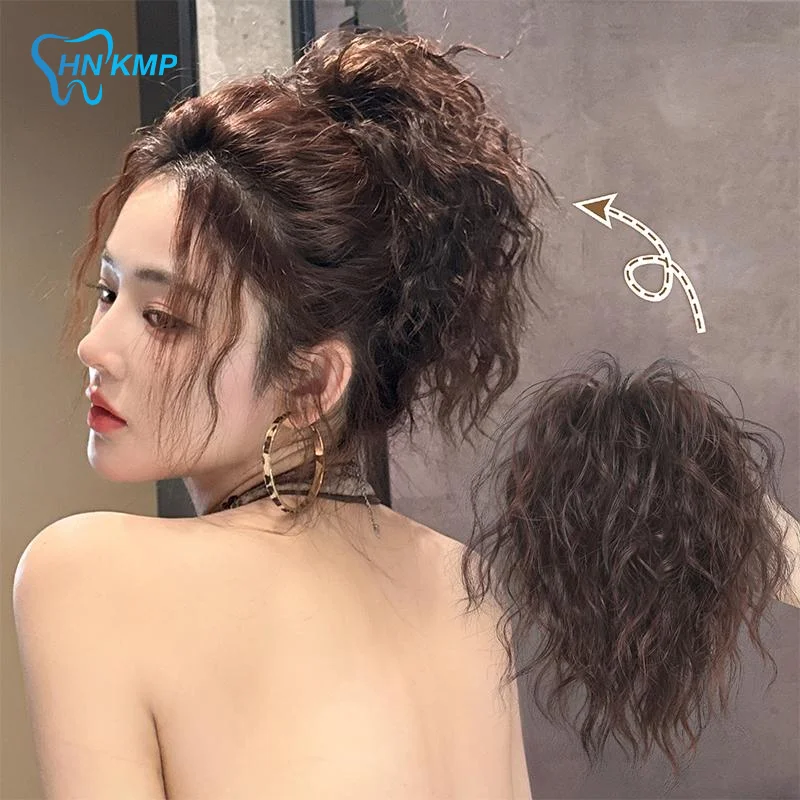 Curly Messy Synthetic Hair Bun Clip In Extension DIY Friendly Natural Look for Fashionable Hair Styling Creation