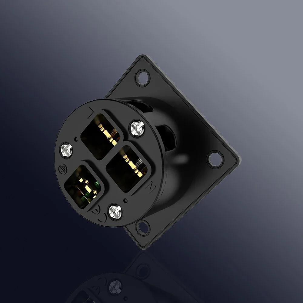 Viborg Pure Copper Gold Plated US NEMA Socket Outlet Single Receptacle for Electrical Usage