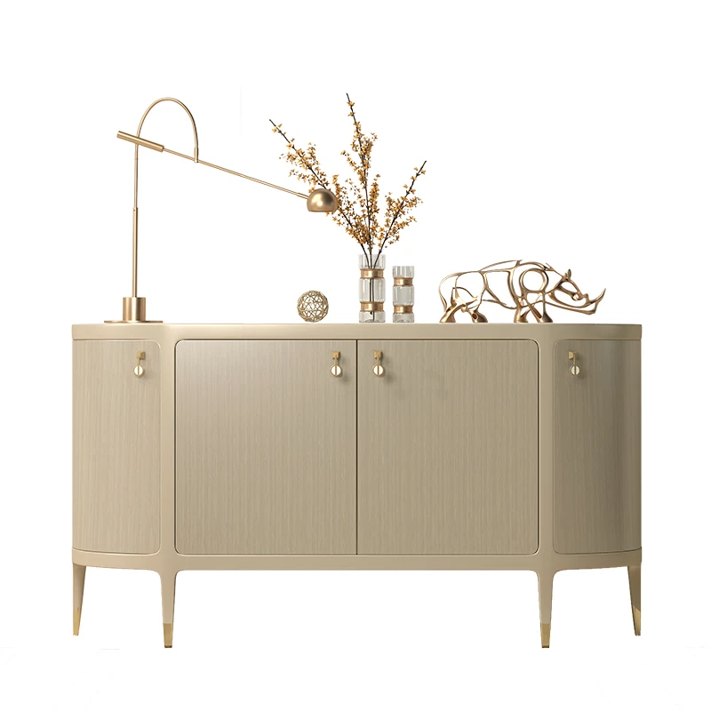 

Light luxury semi-round entrance cabinet, simple and modern storage, entrance corridor, wall-decorated side cabinet