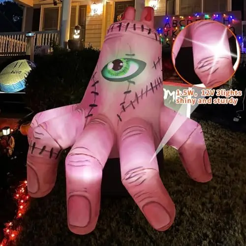 6 FT Halloween Inflatables Giant Scary Outdoor & Indoor Party Garden Lawn Decor Built-in LEDs Handmade Latex Decorations