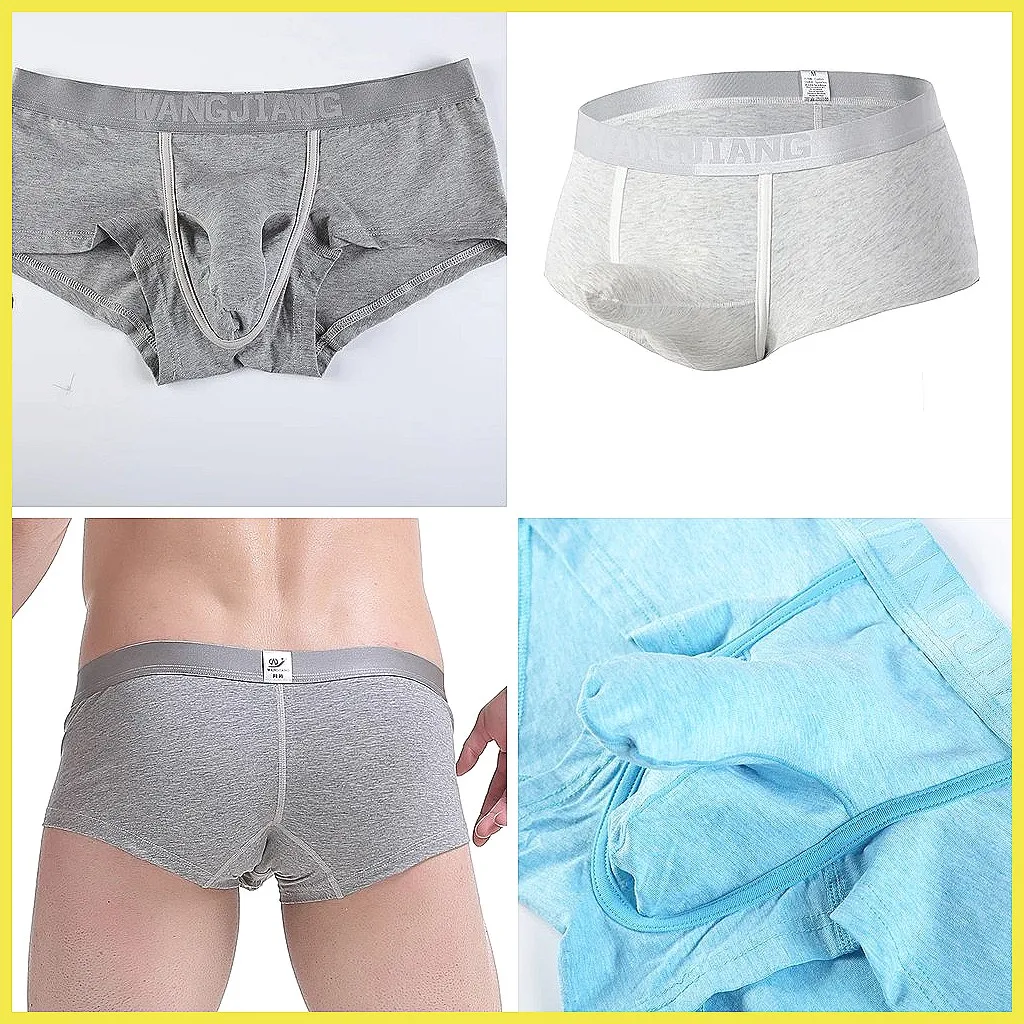 Men's Low Rise Cotton Boxer Shorts with Elephant Pouch - Sexy, Comfortable & Breathable Underwear S-XL