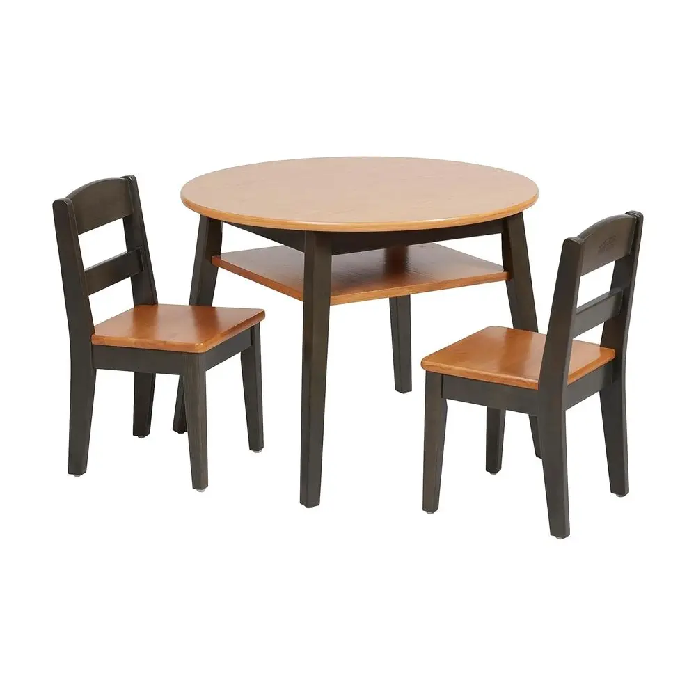 

3-Piece Kids' Table and Chair Set in Grey Wash Finish