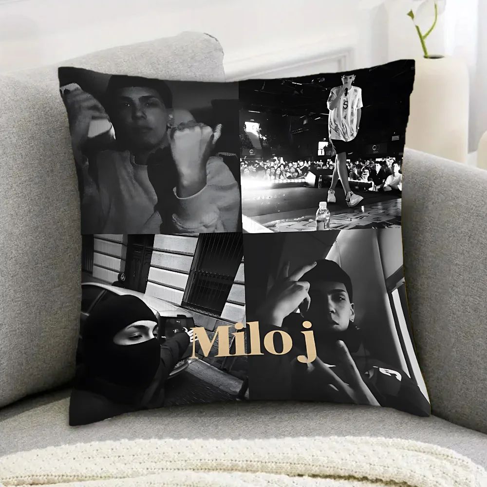 Fotografia 6: Capas de Almofada de Rapper, Estilo Cartoon, Decoração para Sofá, Impressão em Dupla Face, Almofada de Pelúcia Curta e Fofa M-Milo J