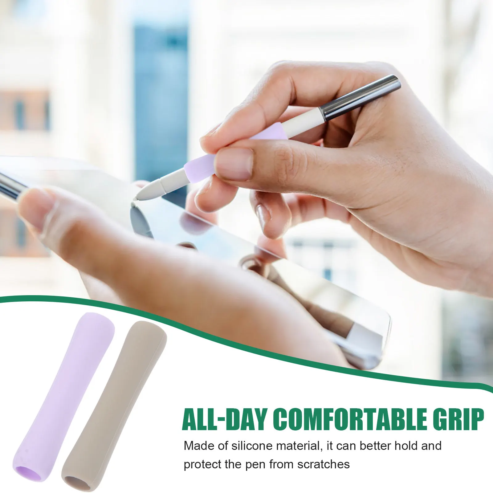 6Pcs Stylus Sleeve Silicone Pen Protector for Touchscreen Pens Easy Install Adjustable Fit All-Day Comfort Scratch Resistant