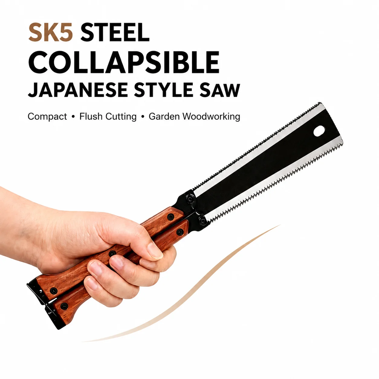 

SK5 Steel Collapsible Japanese Style Saw, Compact Flush Cutting Trim Saw For Garden Woodworking