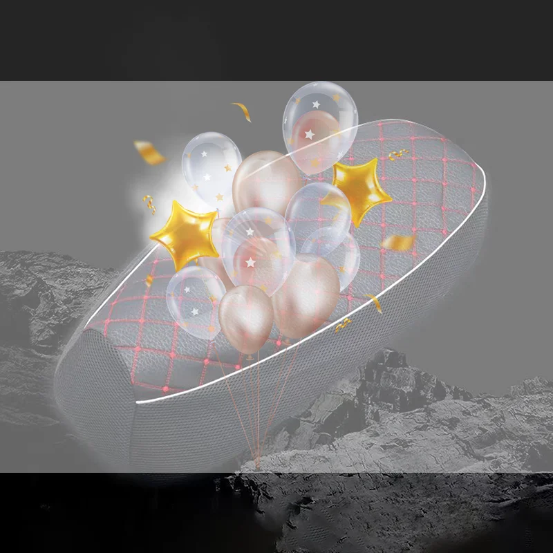 غطاء مقعد دراجة نارية بولي Leather مقعد جلدي موتور شبكة تنفس مقاوم للماء مقاعد سكوتر وسادة Sunproof وسادة غطاء مقعد وسادة #1