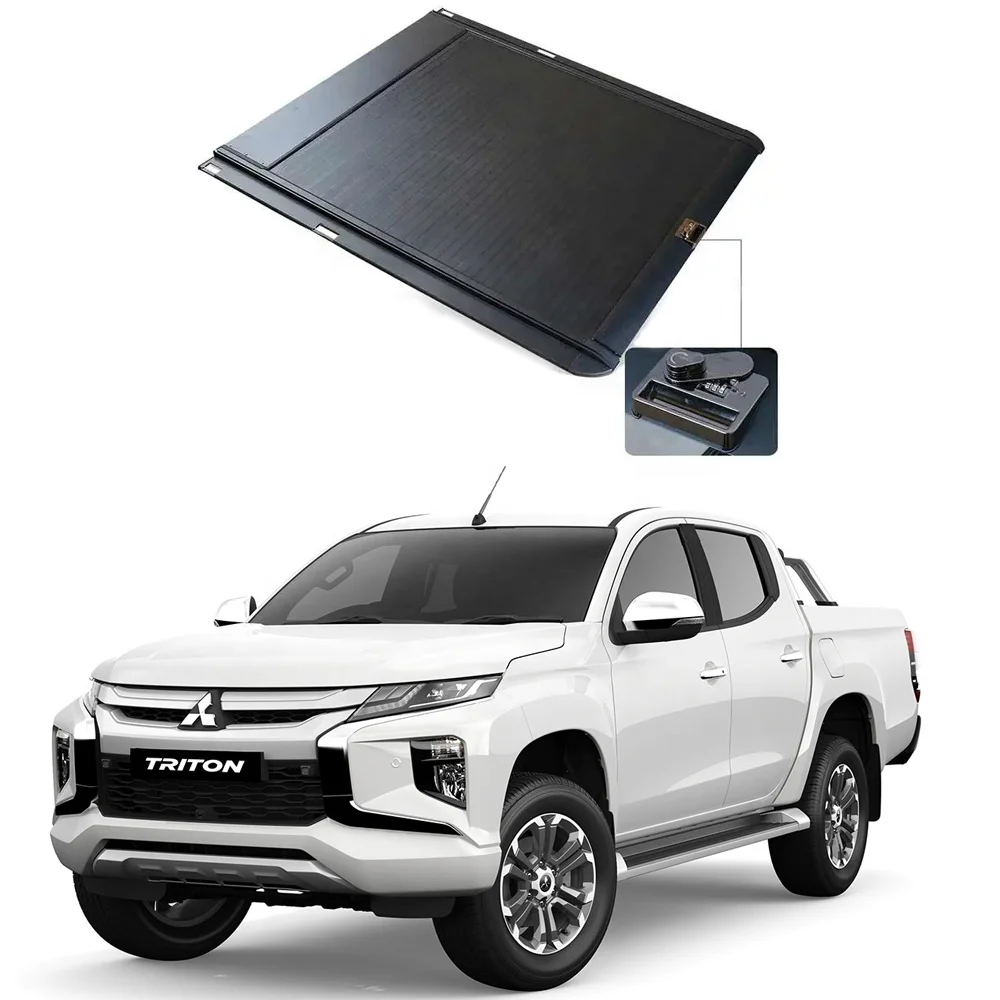 

Оптовая цена грузовика твердый переплет выдвижной чехол Tonneau с паролем для Triton L200 со спортивной баром