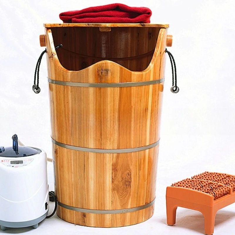 

Foot soaking wooden bucket steam fumigation with lid constant temperature heating