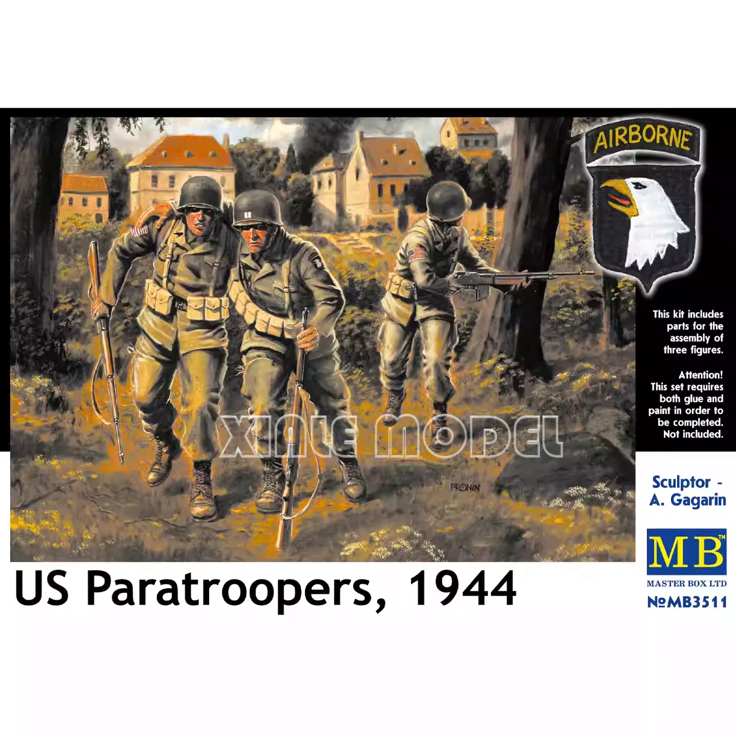 Master Box Plastikmodellbausatz MB3511 U.S. Paratroopers (1944) 1/35
