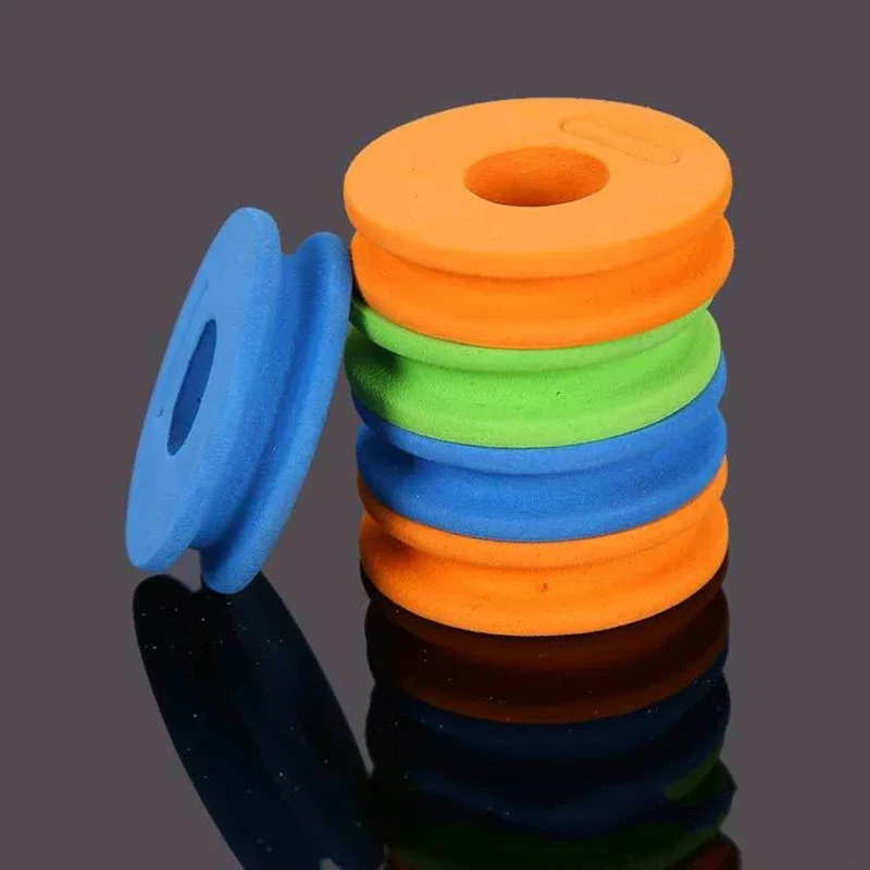 10Pcs EVA Foam Spool Fishing Winding Board Fishing Hook Line Tackle Foam Spool Trace Wire Swivel Tackle Fishing Tool Accessory