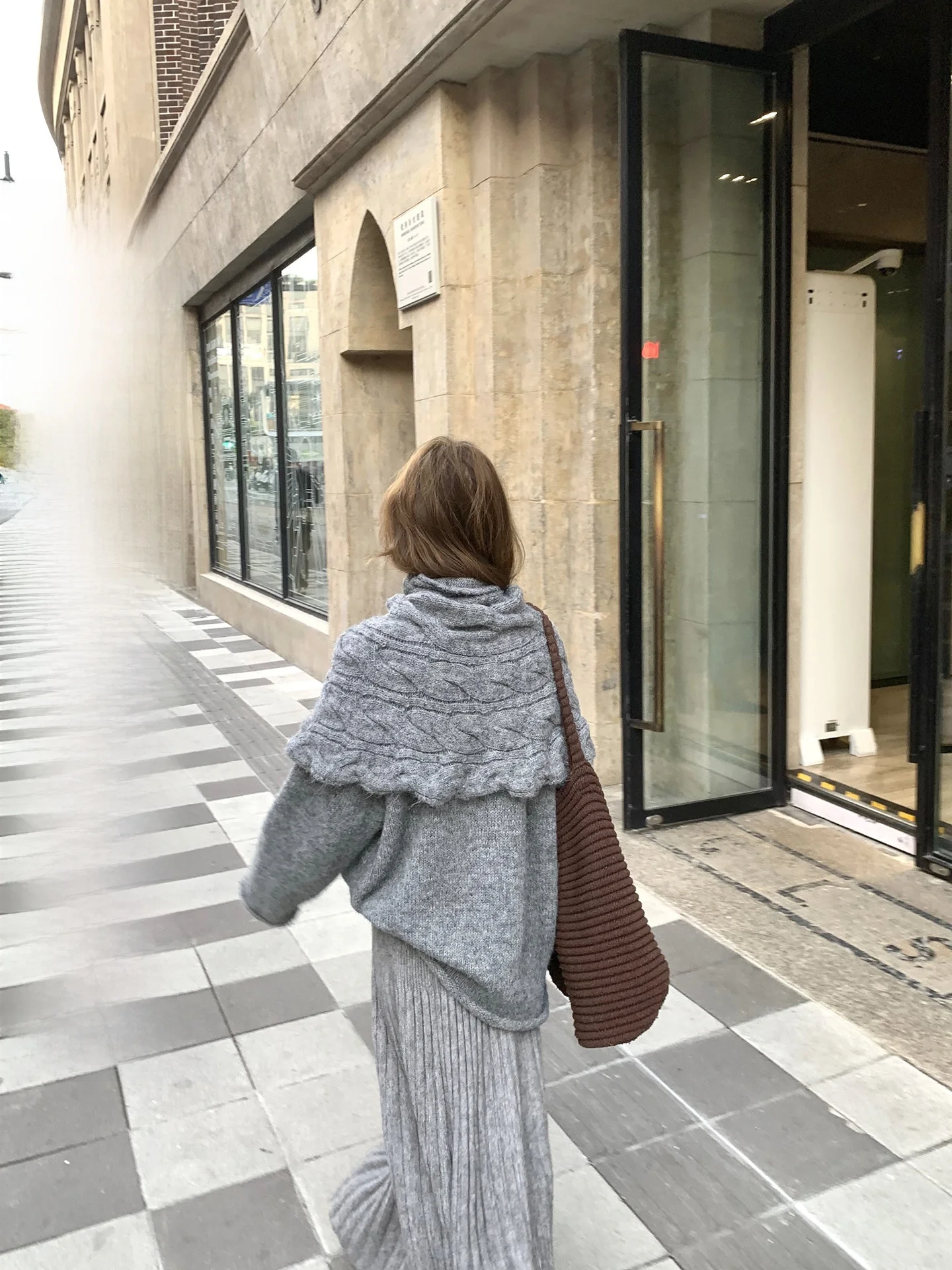 

XXIIUU Вязаный женский свитер-кардиган с высоким воротником, повседневный, свободного кроя, из мягкой ткани, с длинными рукавами, теплый, однотонный, осенне-зимний