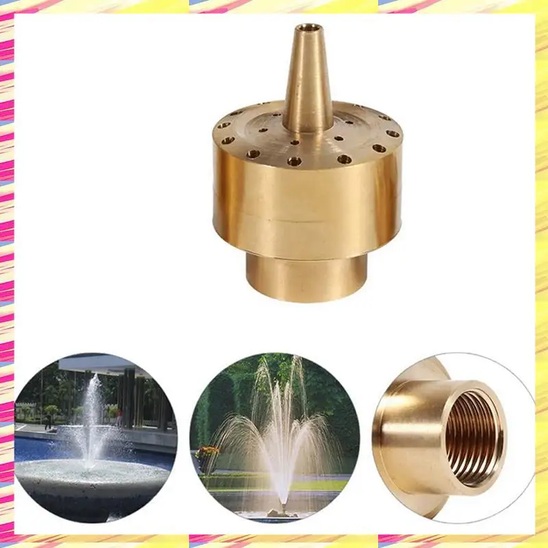 

ABJJ 6X Fountain Nozzle Heads,Brass Column Multi Direction Jet Pond Fountain Water Spray Sprinkler Head Garden(3/4 Inch)